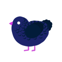 (unnamed), a navy and tumblr chicken with a half-lace pattern