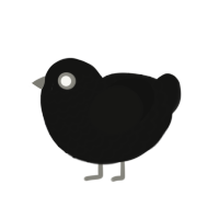 (unnamed), a black chicken with a lace pattern