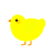 squeaker, a yellow and lime chicken