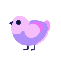 (unnamed), a lilac and lavender chicken with a head pattern