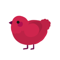 (unnamed), a crimson chicken with a head pattern