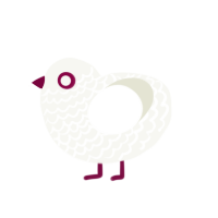 (unnamed), a white chicken with a lace pattern