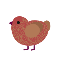 (unnamed), a red and brown chicken with a double-lace pattern