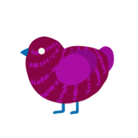 (unnamed), a maroon and plum chicken with a bar pattern