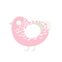 Rosie, a rose and white chicken with a half-lace pattern