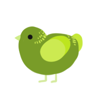 (unnamed), a chartreuse and lime chicken with a neck-band pattern