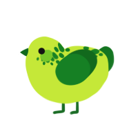 (unnamed), a lime and leaf chicken with a neck-speckle pattern