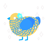 Seaside, a honey and sapphire chicken with a lace pattern