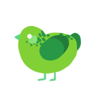 mountain dew, a grass and viridian chicken with a neck-speckle pattern