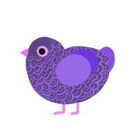 (unnamed), a overcast and blurple chicken with a double-lace pattern