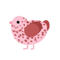 (unnamed), a rose and red chicken with a speckle pattern