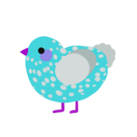 (unnamed), a aqua and silver chicken with a speckle pattern