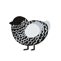 (unnamed), a sable and mist chicken with a lace pattern