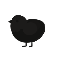 (unnamed), a black and sable chicken with a head pattern