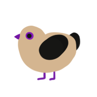 (unnamed), a beige and black chicken