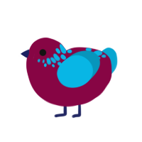 (unnamed), a maroon and cerulean chicken with a neck-speckle pattern