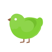 Glorbo, a grass chicken with a head pattern