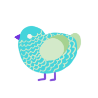 (unnamed), a aqua and gluppy chicken with a lace pattern