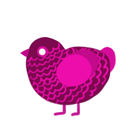 (unnamed), a wine and fuchsia chicken with a lace pattern