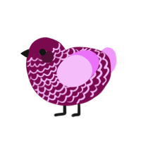 (unnamed), a wine and lavender chicken with a lace pattern