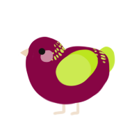 (unnamed), a maroon and lime chicken with a neck-band pattern