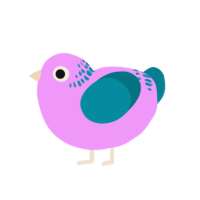 (unnamed), a lavender and sea chicken with a neck-band pattern