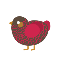 (unnamed), a bark and crimson chicken with a lace pattern