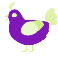 No Name, a violet and apple chicken