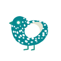 (unnamed), a teal and white chicken with a speckle pattern