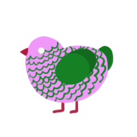 Garden party, a lavender and leaf chicken with a lace pattern