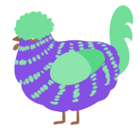 (unnamed), a blurple and spring chicken with a bar pattern