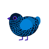 ゲジゲジ, a tumblr and sapphire chicken with a lace pattern