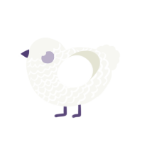 ww overcast zw, a white chicken with a lace pattern