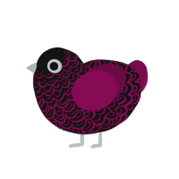 (unnamed), a black and wine chicken with a double-lace pattern