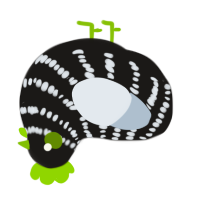 Beetlejuice, a sable and mist chicken with a bar pattern