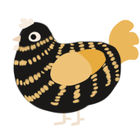 (unnamed), a sable and honey chicken with a bar pattern