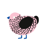 (unnamed), a rose and black chicken with a lace pattern