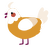 A orange and cream chicken with a head pattern