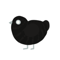 (unnamed), a black and sable chicken with a bar pattern