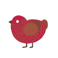 (unnamed), a crimson and russet chicken with a lace pattern