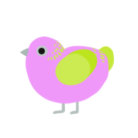 (unnamed), a lavender and lime chicken with a neck-band pattern