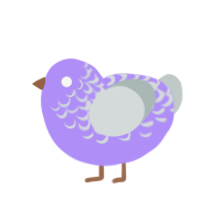 (unnamed), a lilac and silver chicken with a half-lace pattern