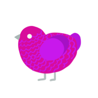 Hydrophobophobia, a fuchsia and amethyst chicken with a lace pattern