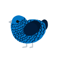 Kathisophobia, a sapphire and tumblr chicken with a lace pattern