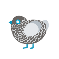 Lepidopterophobia, a grey and mist chicken with a lace pattern