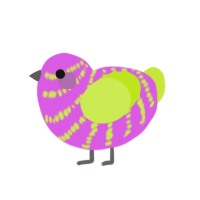 (unnamed), a orchid and lime chicken with a bar pattern