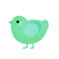 (unnamed), a spring and mint chicken with a half-lace pattern