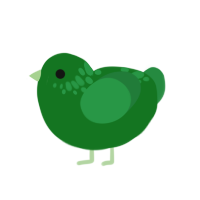 (unnamed), a leaf and viridian chicken with a neck-speckle pattern