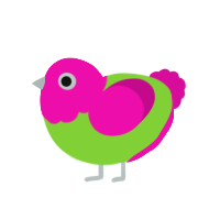 (unnamed), a grass and fuchsia chicken with a head pattern