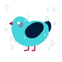 Nautica, a aqua and tumblr chicken